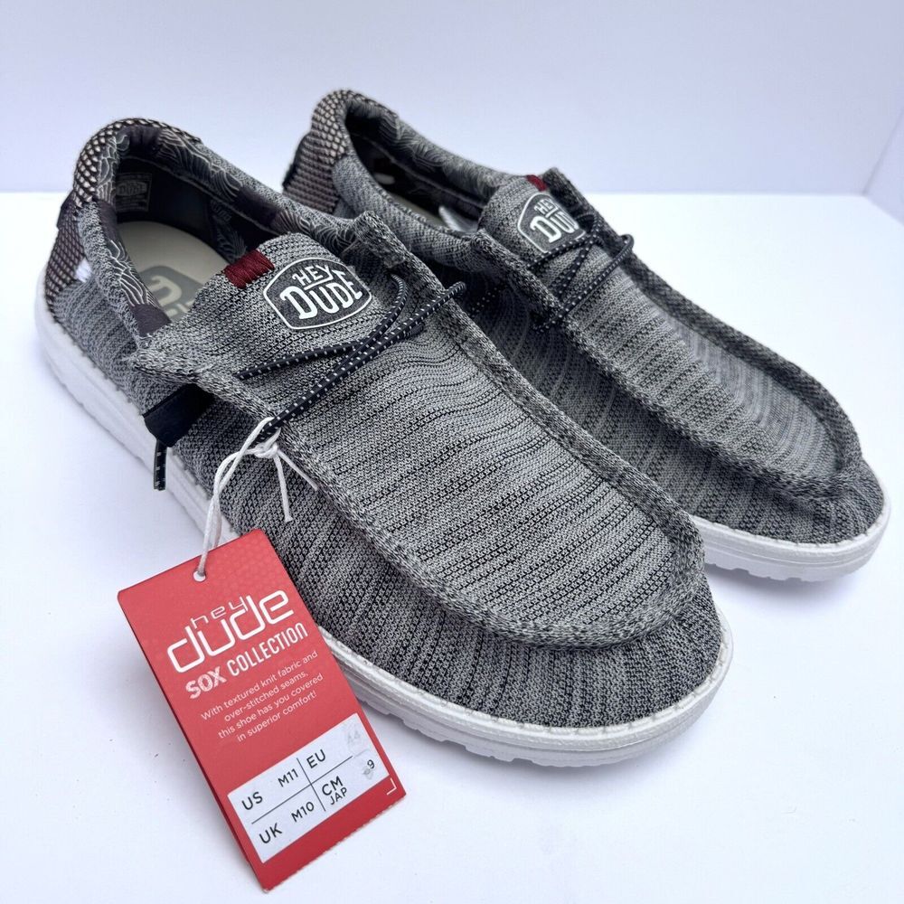 Hey Dude 110352711 Men's Wally Sox Shoes Ice Orion Blue US 11 New